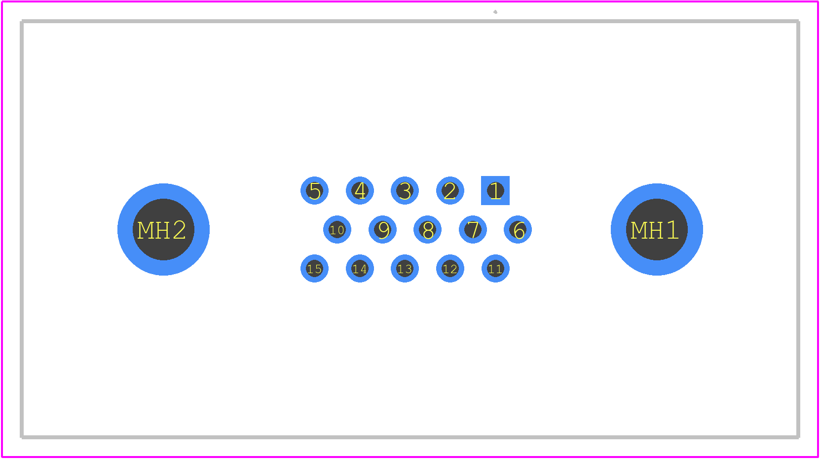 WDD15F3C8AT7U/AA - Amphenol PCB footprint - Other - Other - WDD15F3C8AT7U/AA-1