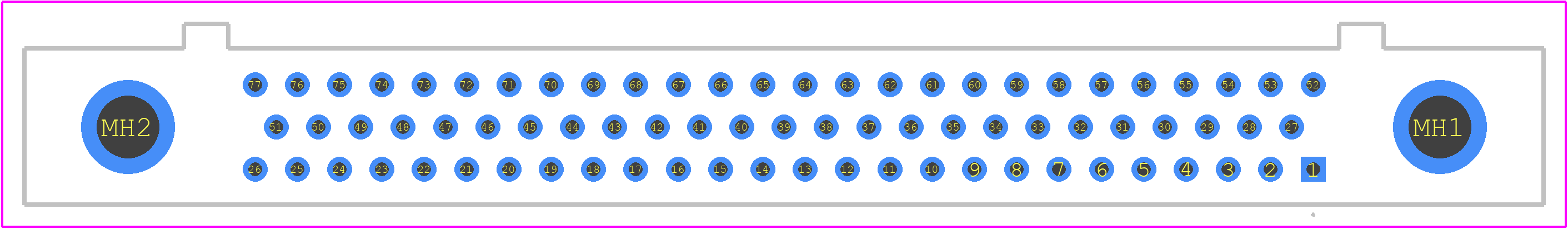 HDASE077YD-000 - Amphenol PCB footprint - Other - Other - HDASE077YD-000-4