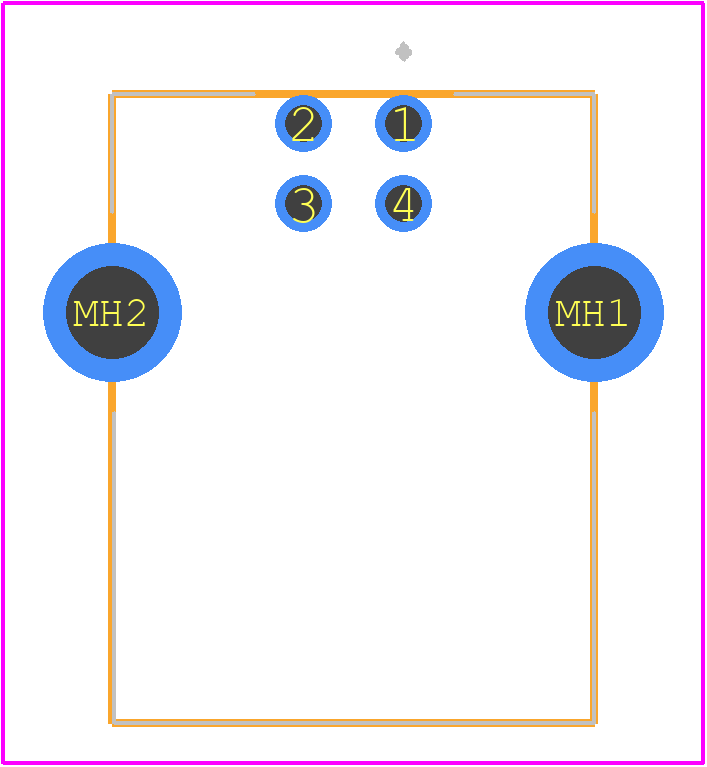 292317-4 - TE Connectivity PCB footprint - Other - Other - 292317-4-1