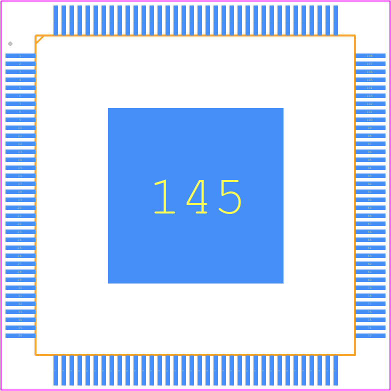 TC364DP-64F300FAA - Infineon PCB footprint - Quad Flat Packages - Quad Flat Packages - PG-TQFP-144-27_2023