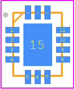ASEMDLC-L-R - ABRACON PCB footprint - Quad Flat No-Lead - Quad Flat No-Lead - 14-VFQFN