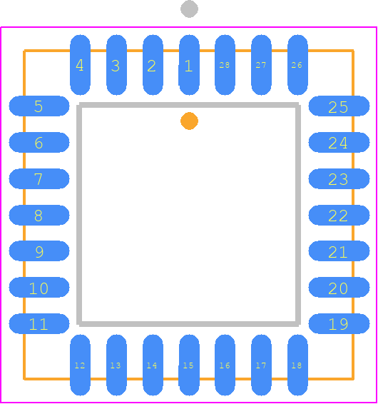 DP8570AV/NOPB - Texas Instruments PCB footprint - Plastic Leaded Chip Carrier - Plastic Leaded Chip Carrier - NS Package Number V28A