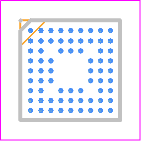 5M160ZM68I5N - Intel PCB footprint - BGA - BGA - 68-Pin Micro FineLine Ball-Grid Array (MBGA) - Wire Bond - A:1.20