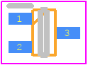 DTC114EE3HZGTL - ROHM Semiconductor PCB footprint - SOT23 (3-Pin) - SOT23 (3-Pin) - SOT-416 SC-75A (EMT3)