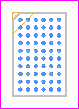 DA9142-XXF72-A - Renesas Electronics PCB footprint - BGA - BGA - FCBGA 60L 4.5mm x 7mm x 1.01mm