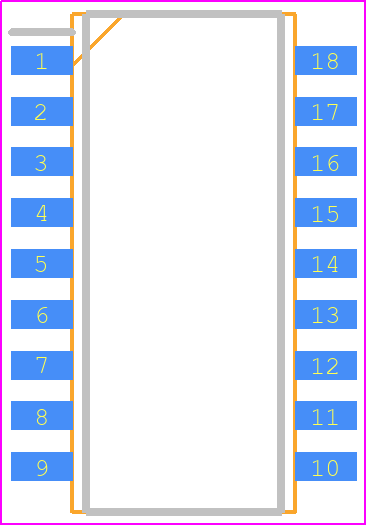 4818P-2-472LF - Bourns PCB footprint - Small Outline Packages - Small Outline Packages - SOM-18