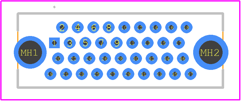 STM037C5 - TE Connectivity PCB footprint - Other - Other - STM037C5-4