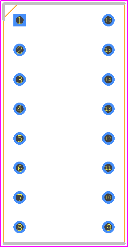 220-1-16-003 - CNC Tech PCB footprint - Dual-In-Line Sockets - Dual-In-Line Sockets - 220-1-16-003