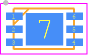 FDMB2308PZ - onsemi PCB footprint - Small Outline No-lead - Small Outline No-lead - FDMB2308PZ-