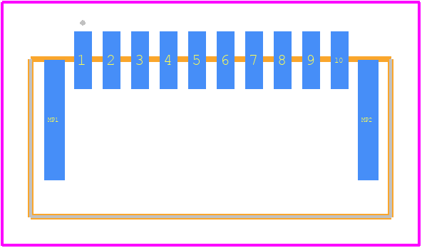 HFW10R-1STE1LF - Amphenol PCB footprint - Other - Other - HFW10R-1STE1LF-2