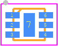RFFM4227TR7 - Qorvo PCB footprint - Small Outline No-lead - Small Outline No-lead - DFN-6