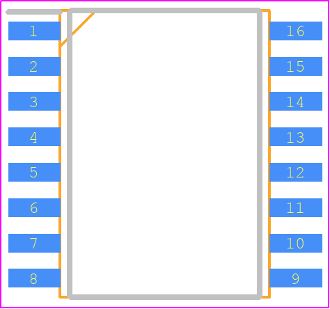 MX66L1G45GMI-08G - Macronix PCB footprint - Small Outline Packages - Small Outline Packages - 16-pin SOP (300mil)