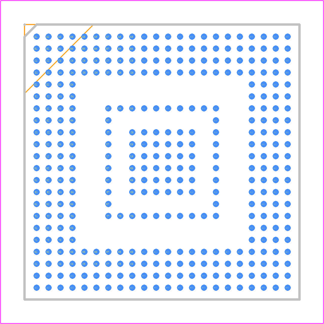 MCF54455VP266 - NXP PCB footprint - BGA - BGA - SOT2091-1