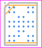 S25FS256TDACHC113 - Infineon PCB footprint - BGA - BGA - 33-ball WLCSP (3.356 × 3.965 × 0.25 mm)