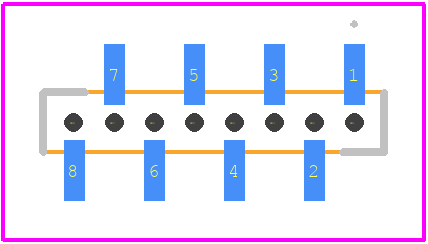 BC070-08-A-B1-L-C - GCT (GLOBAL CONNECTOR TECHNOLOGY) PCB footprint - Other - Other - BC070-08-A-B1-L-C-2