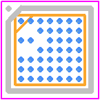 nRF52820-CFAA-D-R7 - Nordic Semiconductor PCB footprint - BGA - BGA - WLCSP 2.531 x 2.531