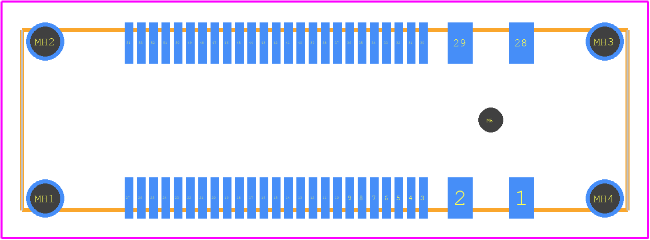 EX80-54S-SH(35) - Hirose PCB footprint - Other - Other - EX80-54S-SH(35)-4