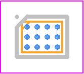 MAX9724BEBC+G45 - Analog Devices PCB footprint - BGA - BGA - B12+11