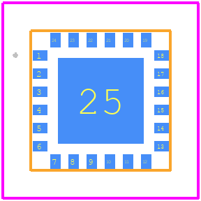 ADPA7009-2ACEZ - Analog Devices PCB footprint - Other - Other - (CE-24-2)