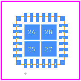 LT8627SPJV#TRMPBF - Analog Devices PCB footprint - Other - Other - QFN Package 24-Lead (4mm × 4mm × 0.95mm)