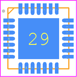 MAX20430ATII/VY+ - Analog Devices PCB footprint - Quad Flat No-Lead - Quad Flat No-Lead - T2855Y+12C_2026-2.2