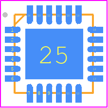 130933-HMC704LP4E - Analog Devices PCB footprint - Quad Flat No-Lead - Quad Flat No-Lead - 130933-HMC704LP4E