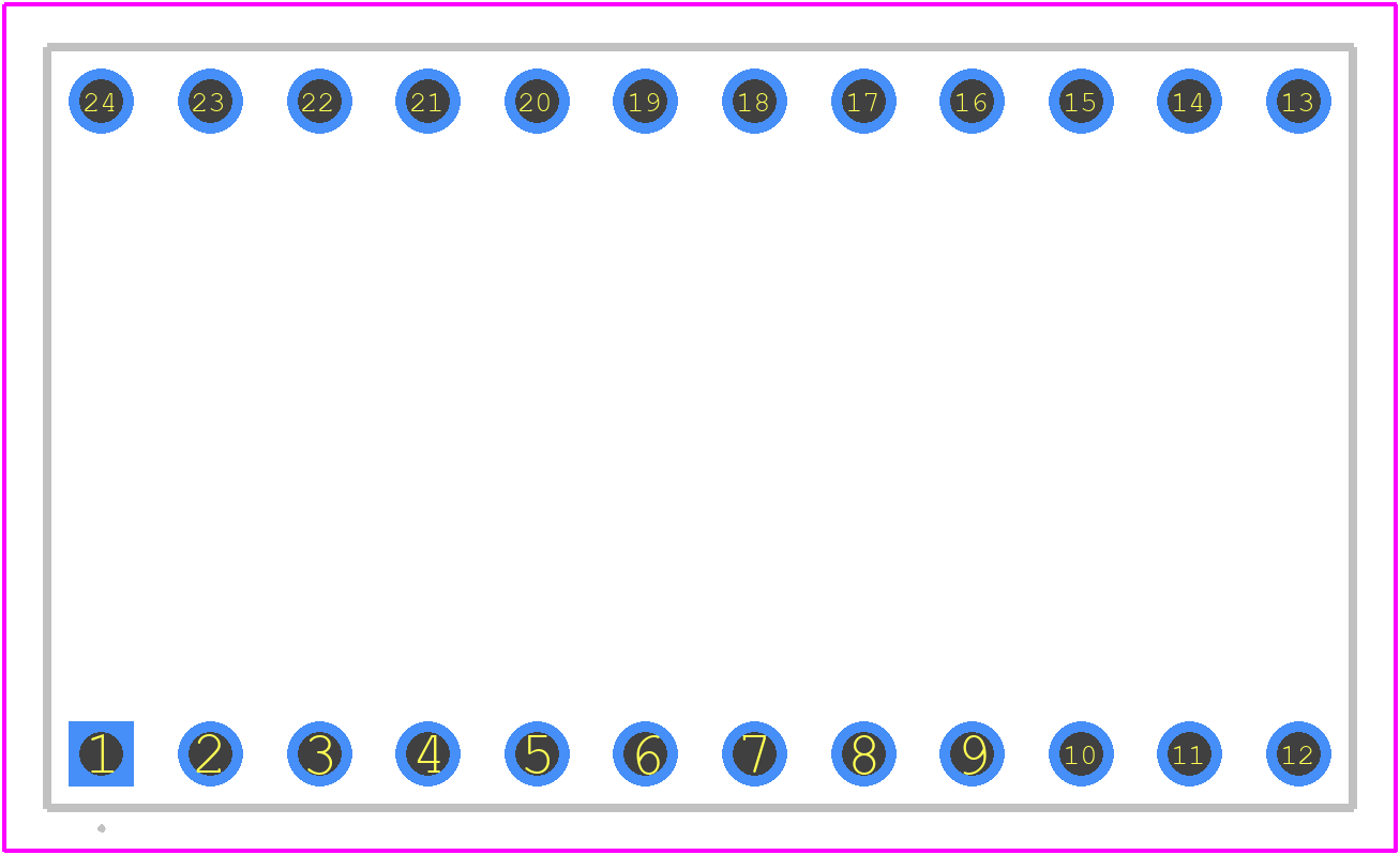 DILB24P-223TLF - Amphenol PCB footprint - Other - Other - 24-Pin DIP 