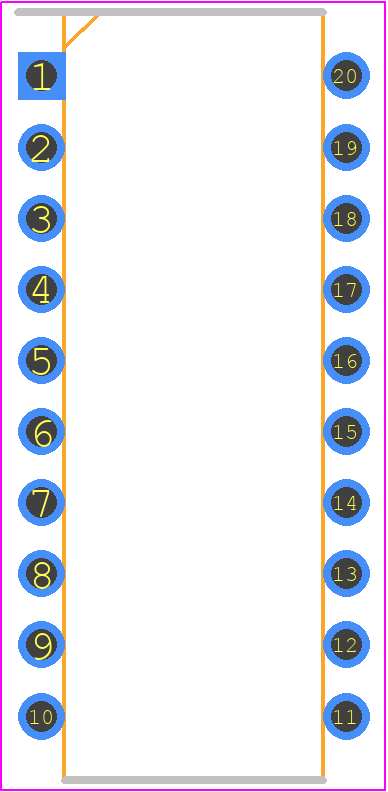 RD15LD74APT0 - Renesas Electronics PCB footprint - Dual-In-Line Packages - Dual-In-Line Packages - P-SDIP20-6.3x19-1.78