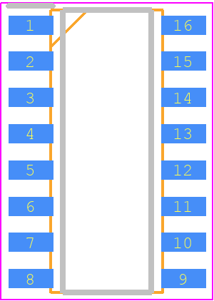 NOMCT16031003AT1 - Vishay PCB footprint - Small Outline Packages - Small Outline Packages - NOMCT16031003AT1