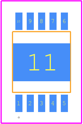 NVMJST1D2N04CTXG - onsemi PCB footprint - Other - Other - TCPAK10 5.1x7.5, 1.0P CASE 760AG ISSUE D_2025