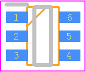 DMC2053UVT-7 - Diodes Incorporated PCB footprint - SOT23 (6-Pin) - SOT23 (6-Pin) - TSOT26 AP62300