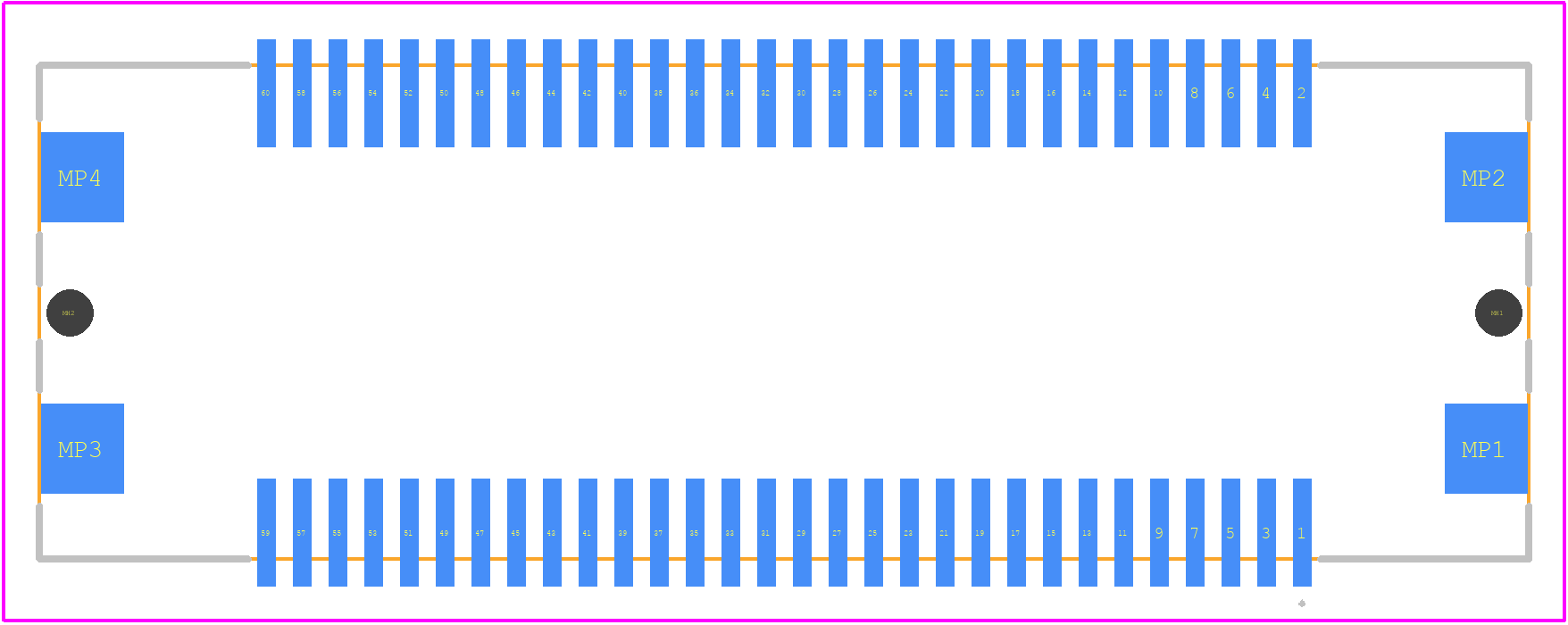 FX26-60P-1SV - Hirose PCB footprint - Other - Other - FX26-60P-1SV-1