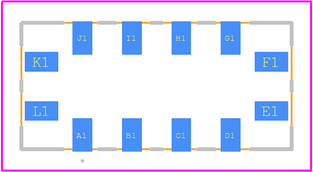 TB0960A - TST PCB footprint - Other - Other - SMD 13.3mm x 6.5mm