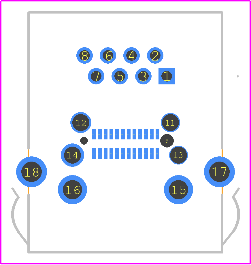 RJE4E1881401 - Amphenol PCB footprint - Other - Other - RJE4E1881401-2