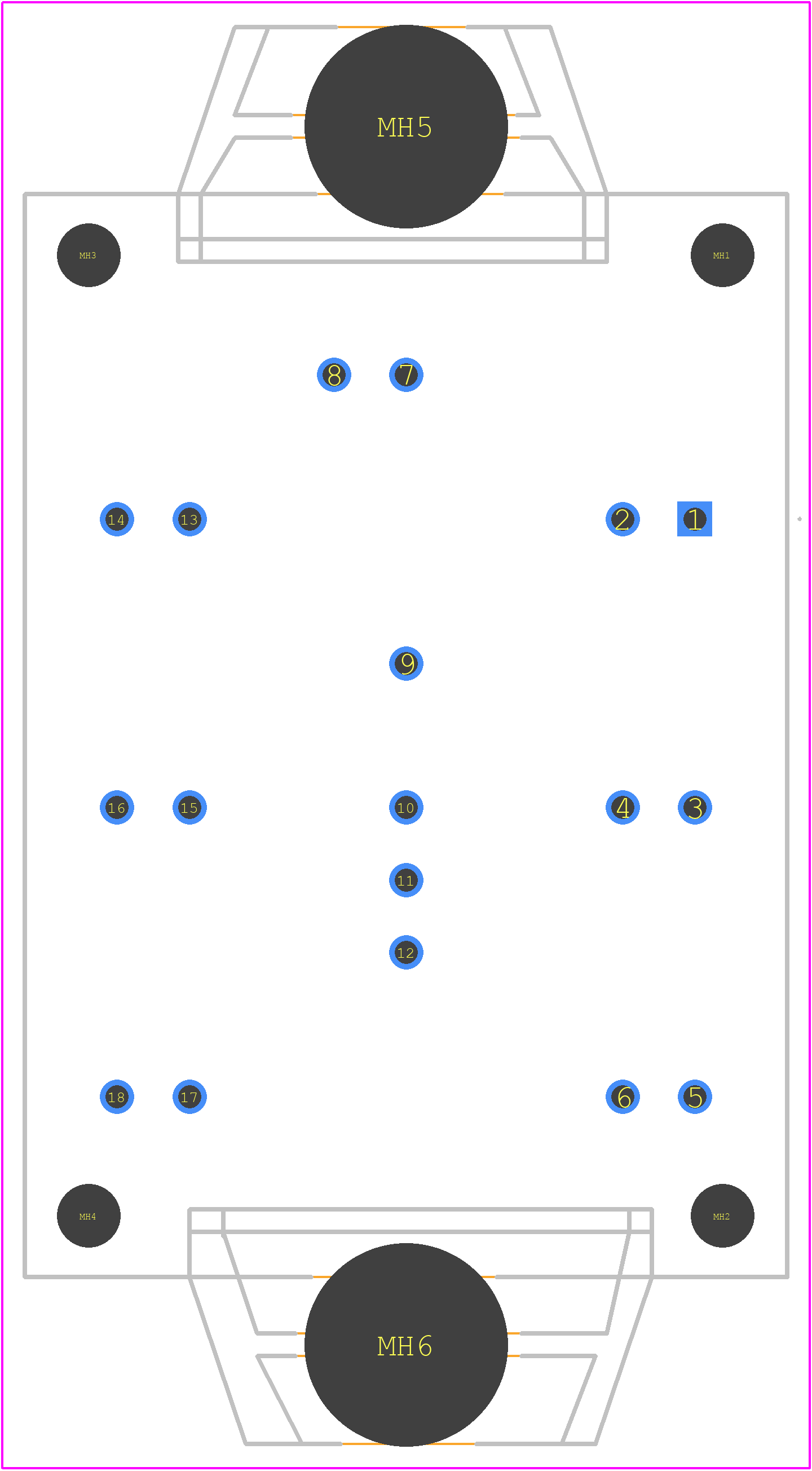 NXH010P120MNF1PNG - onsemi PCB footprint - Other - Other - PIM18 33.8x42.5 (PRESS FIT) CASE 180BW ISSUE B