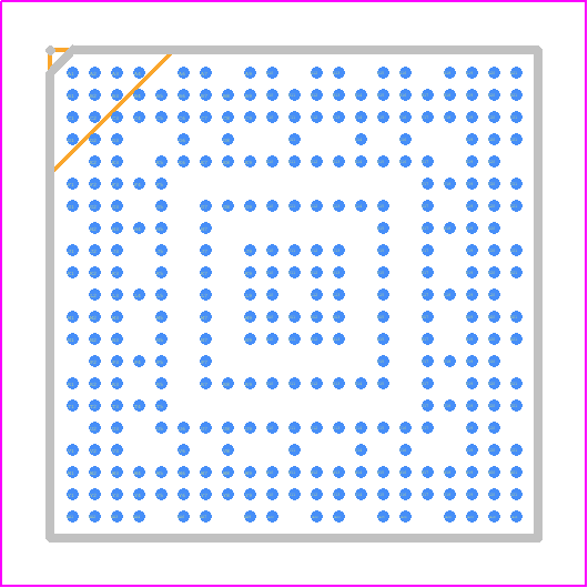 STM32MP133DAF7 - STMicroelectronics PCB footprint - BGA - BGA - TFBGA 11X11 320L PITCH 0.5 MM