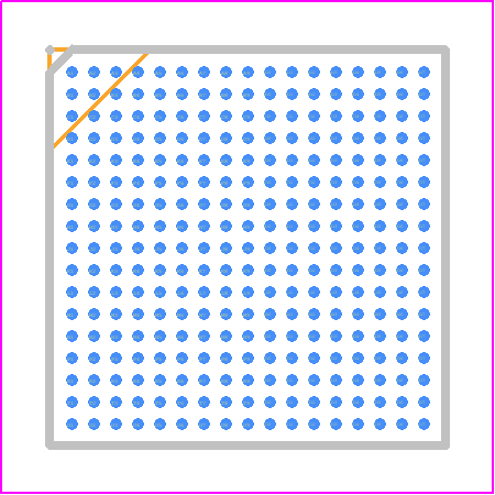 STM32MP135FAG7T - STMicroelectronics PCB footprint - BGA - BGA - TFBGA 9X9 289L PITCH 0.5 MM