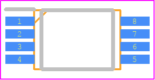 ISL55111IVZ - Renesas Electronics PCB footprint - Small Outline Packages - Small Outline Packages - M8.173