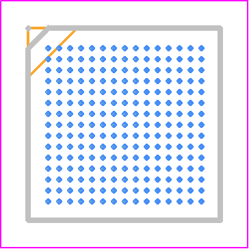 iCE40LP4K-CM225 - Lattice Semiconductor PCB footprint - BGA - BGA - 225-Ball ucBGA Package