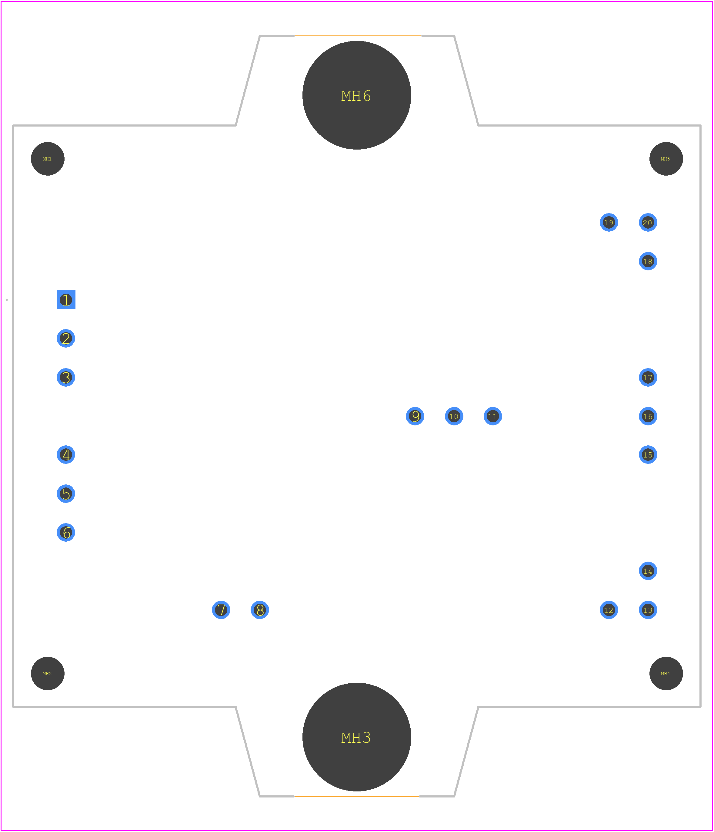 NXH020U90MNF2PTG - onsemi PCB footprint - Other - Other - PIM20 56.7x42.5 (PRESS FIT) CASE 180BZ ISSUE C _2023