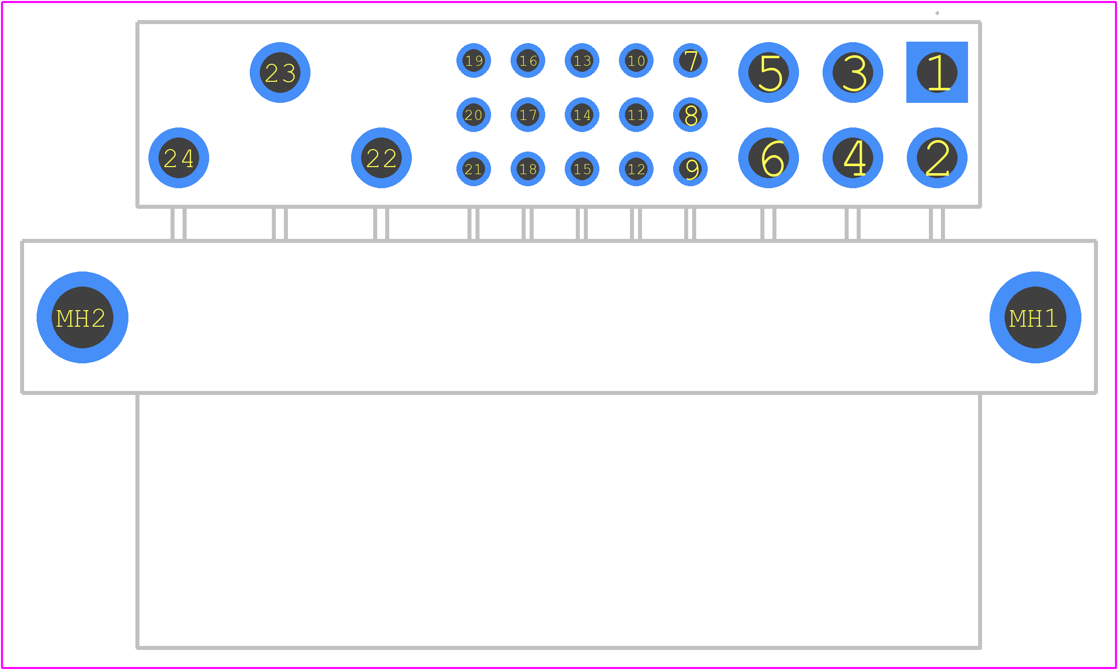 PCIB24W9F400A1 - Amphenol PCB footprint - Other - Other - PCIB24W9F400A1-1