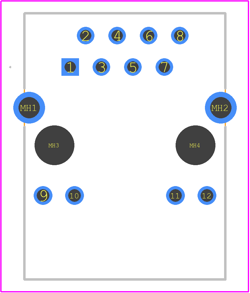 ARJ11B-MESAO-A-B-ELU2 - ABRACON PCB footprint - Other - Other - ARJ11B-MESAO-A-B-ELU2-3
