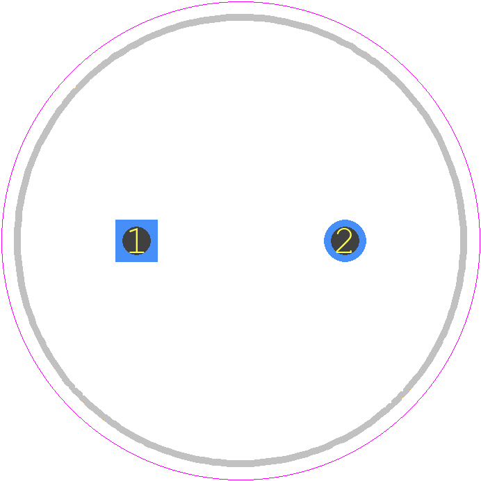 50YXS1000MEFC16X20 - Rubycon PCB footprint - Capacitor, Polarized Radial Diameter - Capacitor, Polarized Radial Diameter - 16x20mm