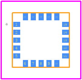 AS72651-BLGM - ams OSRAM PCB footprint - Other - Other -  20-pin LGA