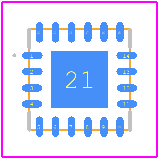 SI3406-A-GMR - Skyworks PCB footprint - Other - Other - 20-Pin, QFN