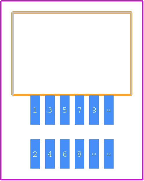 201173-0012 - Molex PCB footprint - Other - Other - 201173-0012-3