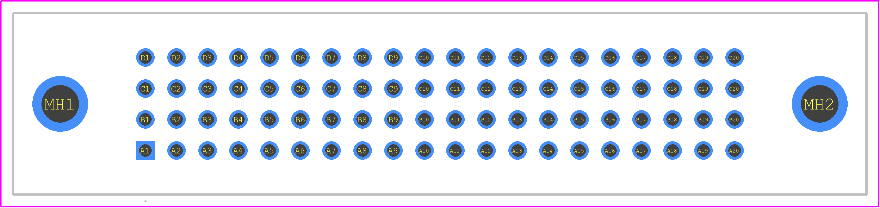 50009-5080A - Amphenol PCB footprint - Other - Other - 50009-5080A-6
