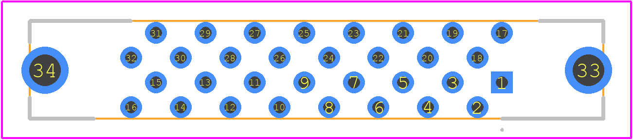 FX4C2-32S-1.27DSAL(71) - Hirose PCB footprint - Other - Other - FX4C2-32S-1.27DSAL(71)-1