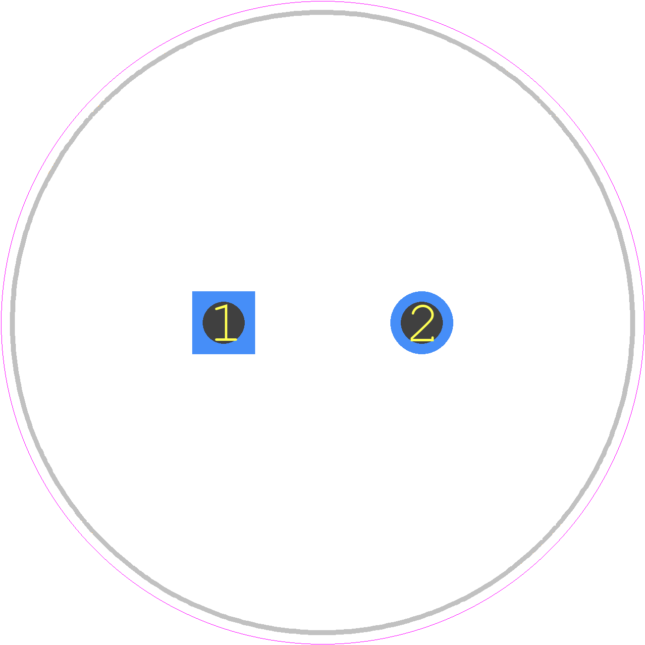 LGU2A152MELB - Nichicon PCB footprint - Capacitor, Polarized Radial Diameter - Capacitor, Polarized Radial Diameter - 30mm × 30mm