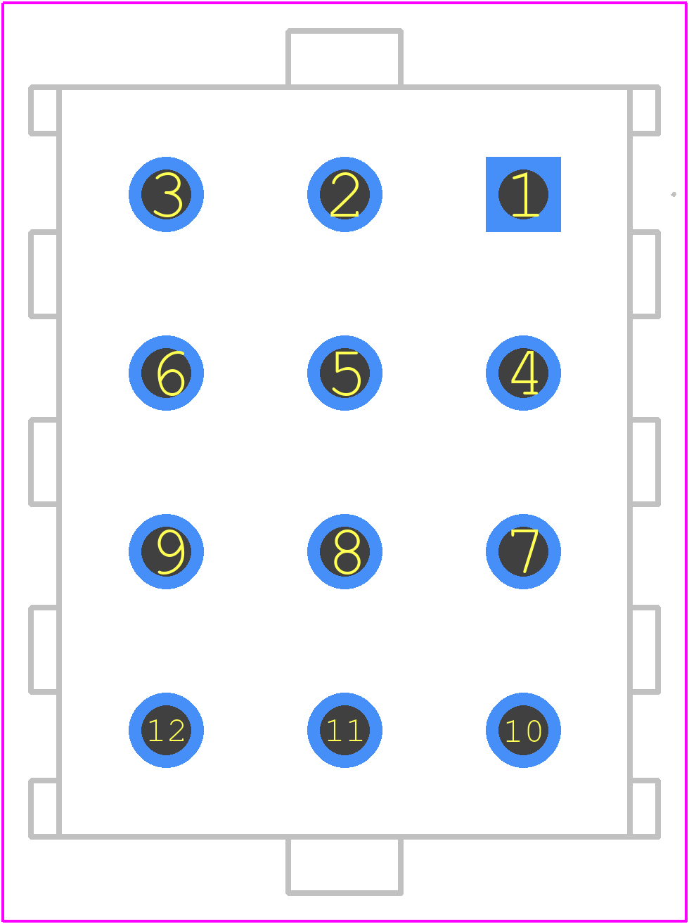 350829-1 - TE Connectivity PCB footprint - Other - Other - 350829-1-2